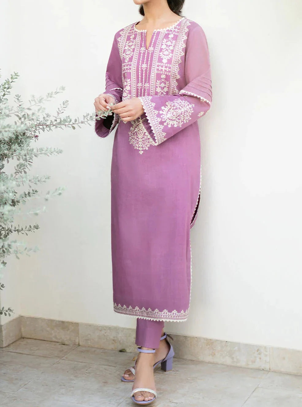 Grace W409-Embroidered 2pc marina dress