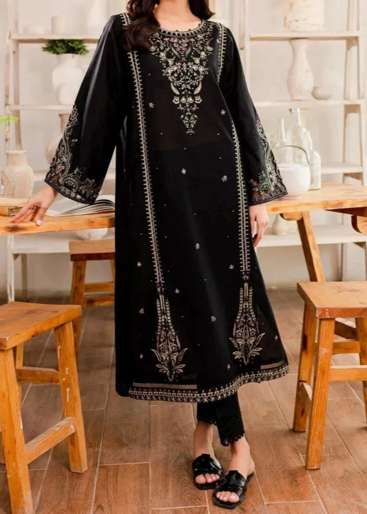 Grace W309- Embroidered 2pc Linen dress