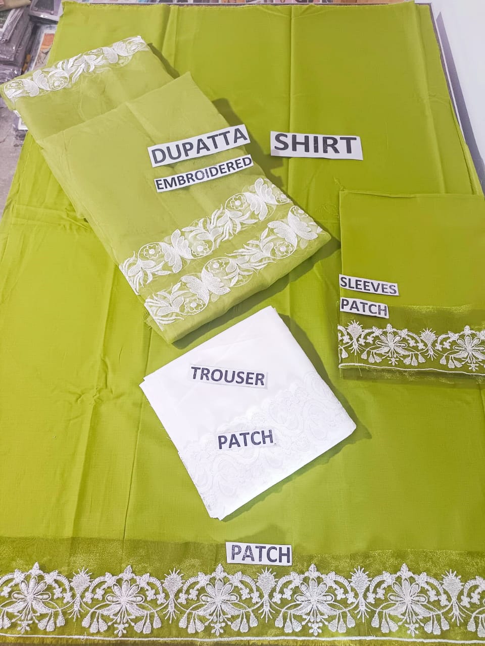 Grace S604-Embroidered 3pc lawn dress with embroidered Cotton net dupatta.