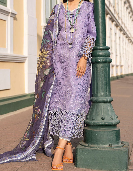 Grace S765 -Embroidered 3pc lawn dress with Digital printed munaar dupatta
